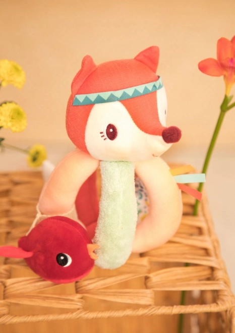 Rattles for Babies with Fox Alice and Red Bird