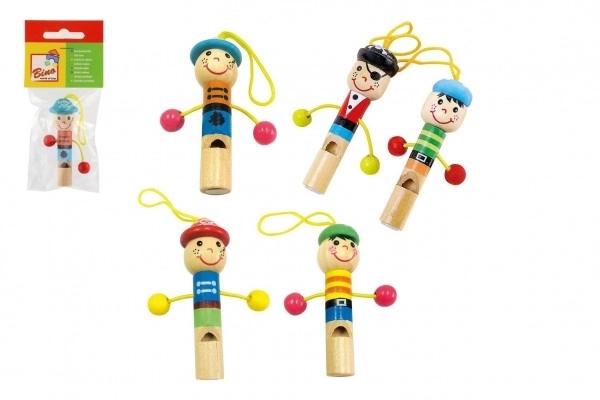 Colorful Wooden Whistle with Characters