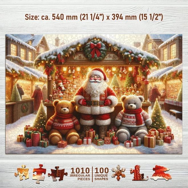 wooden city christmas market wooden puzzle 1010 pieces