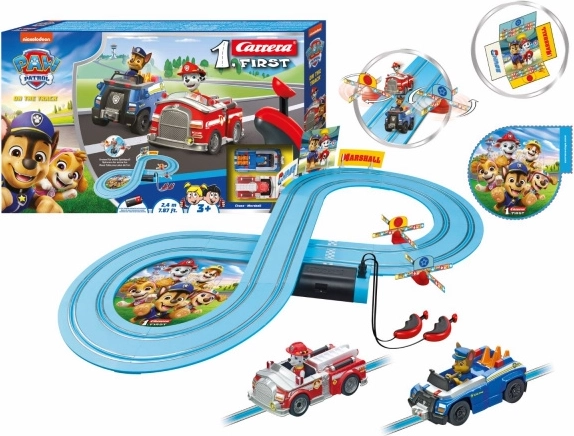Carrera First Paw Patrol Slot Car Track 2.4 m for Kids