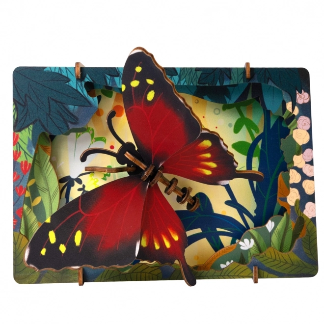 Wooden 3D Puzzle Butterfly