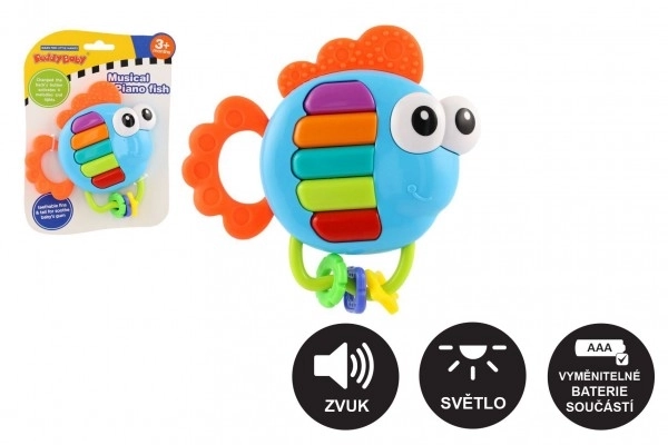 Rattle and Teether Fish Piano Toy