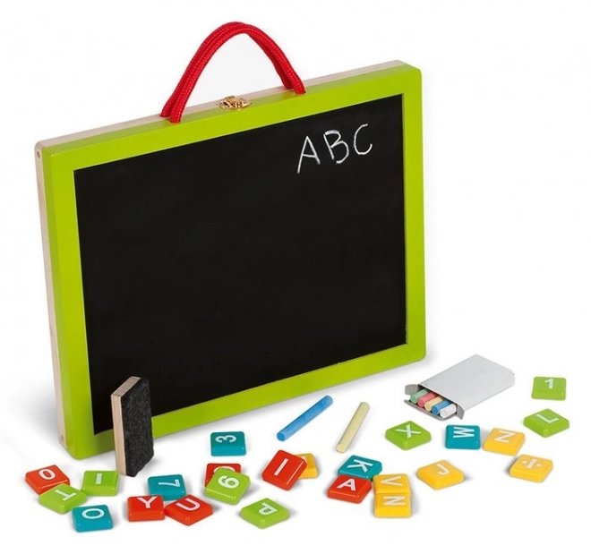 Wooden Educational Suitcase 4-in-1 with Magnetic Board and Accessories