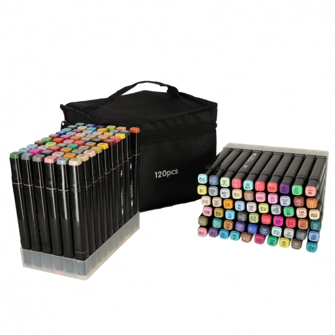 Double-Sided Alcohol Marker Set with Case and Stand