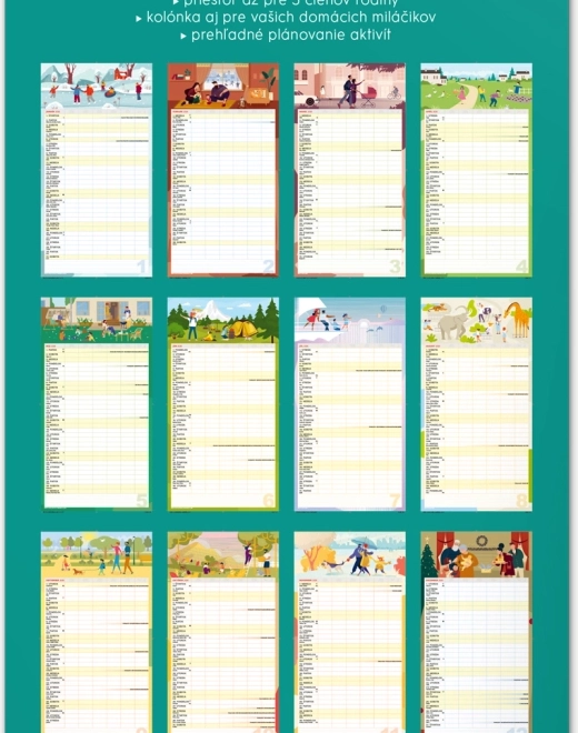 Calendrier mural Planificateur familial XXL 2026
