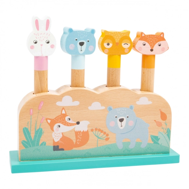 Small Foot Wooden Animal Pop-Up Game