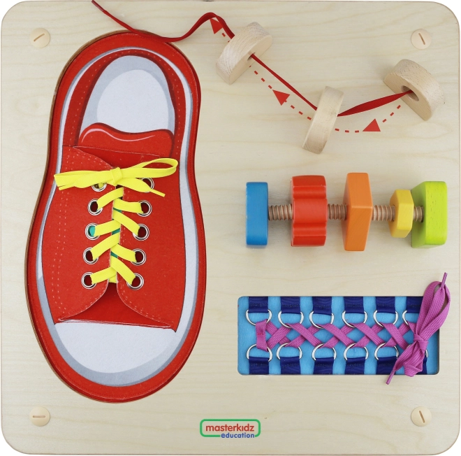 Wooden Montessori Lacing and Threading Board MASTERKIDZ