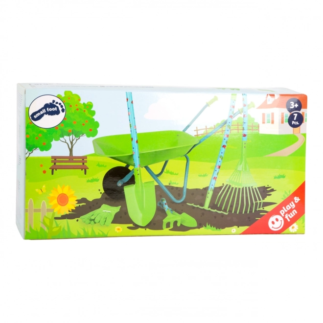 Gardener Set with Wheelbarrow, Shovel, and Rake