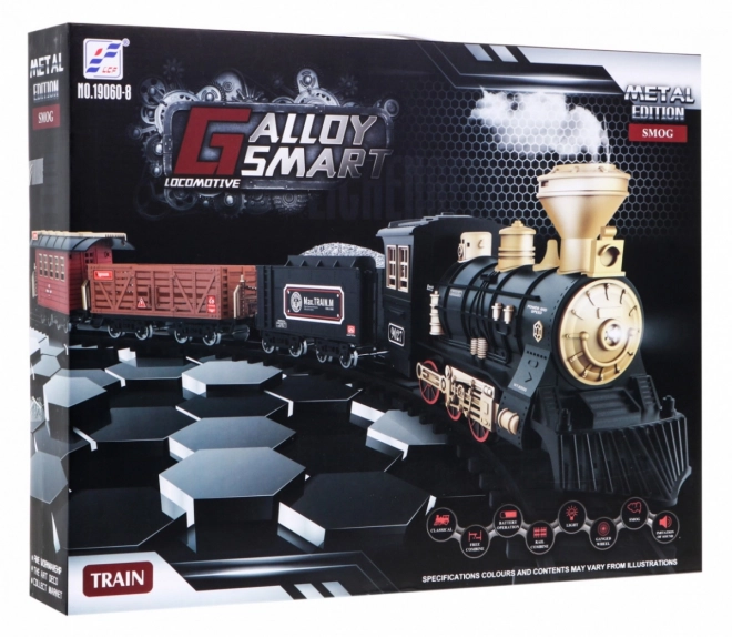 Large Train Set with Smoke Function for Kids 5+ Tracks and Train with Carriages