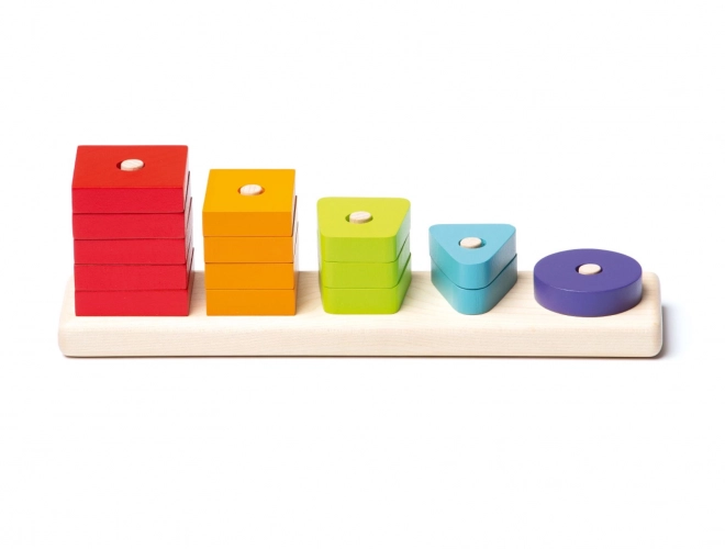 Cubika Sort and Stack Wooden Puzzle Set