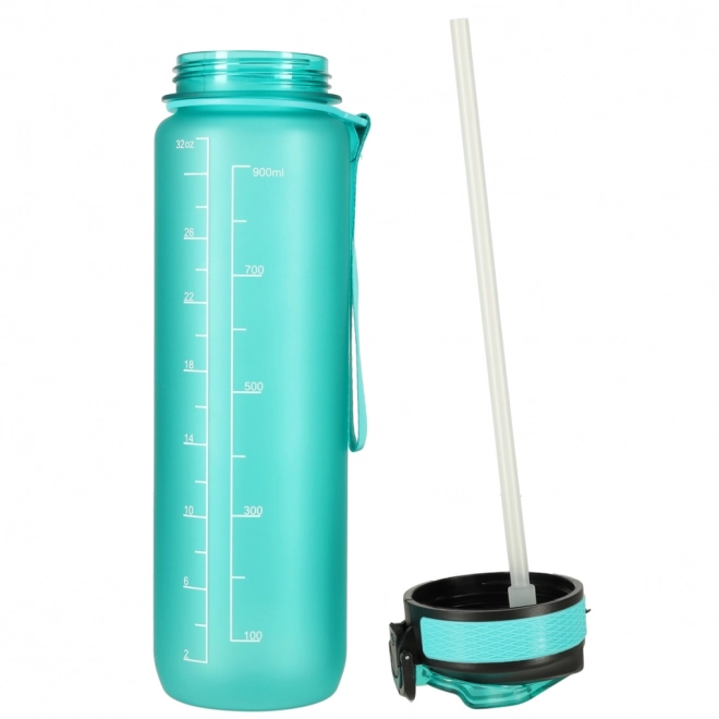 Motivational Pink Water Bottle with Straw and Handle - 1L – green