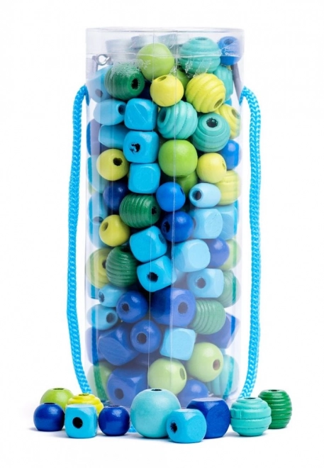 Green and Blue Beads in Tube