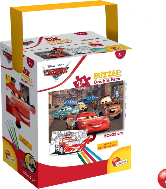 Otroške puzzle Cars: obojestranske, 24 kosov