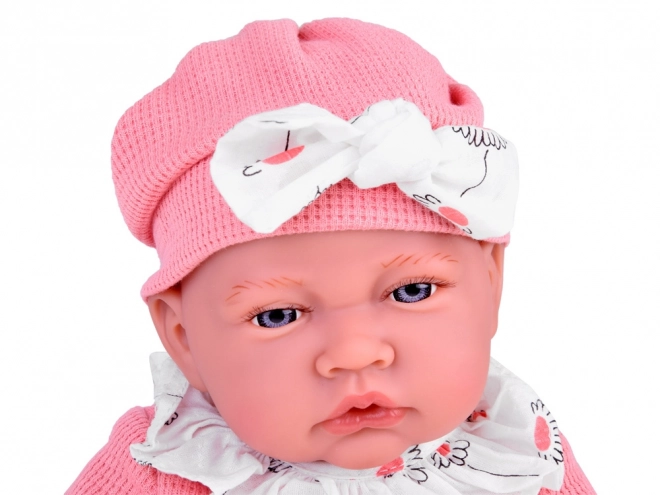 Soft Interactive Baby Doll 45 cm with Pink Outfit