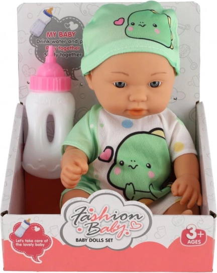 Poppenbaby met flesje 26 cm