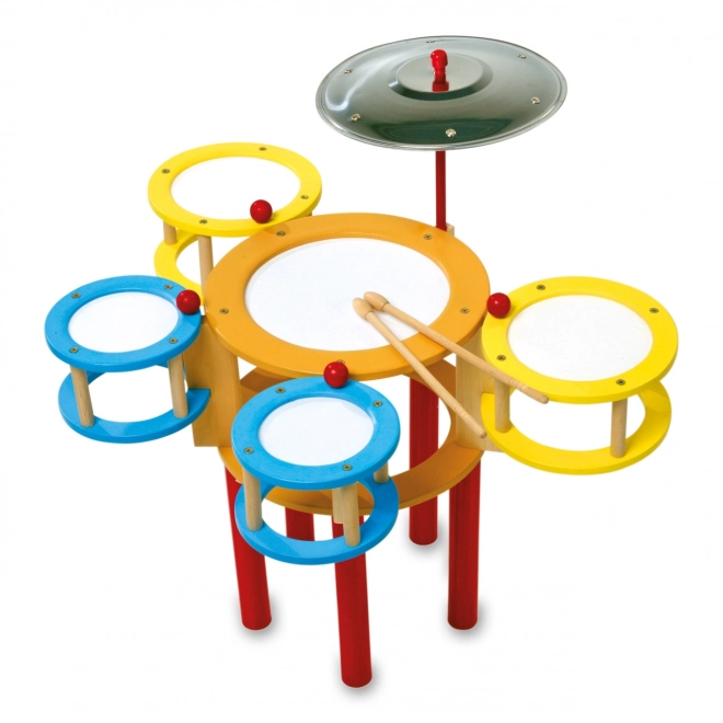 Colorful Wooden Drums for Kids by Small Foot
