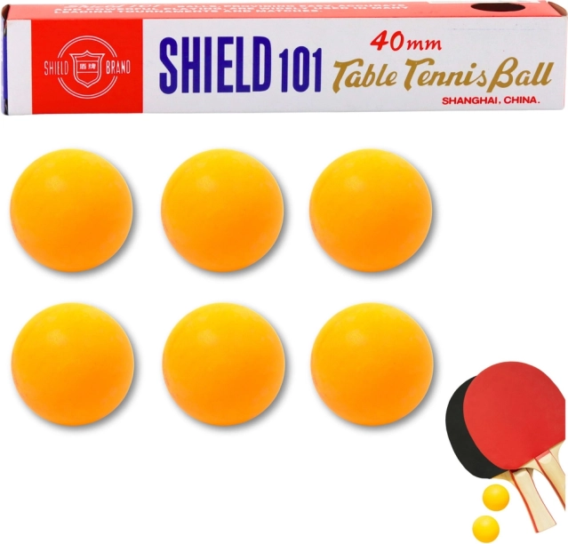 Orange ping pong balls 6 pcs