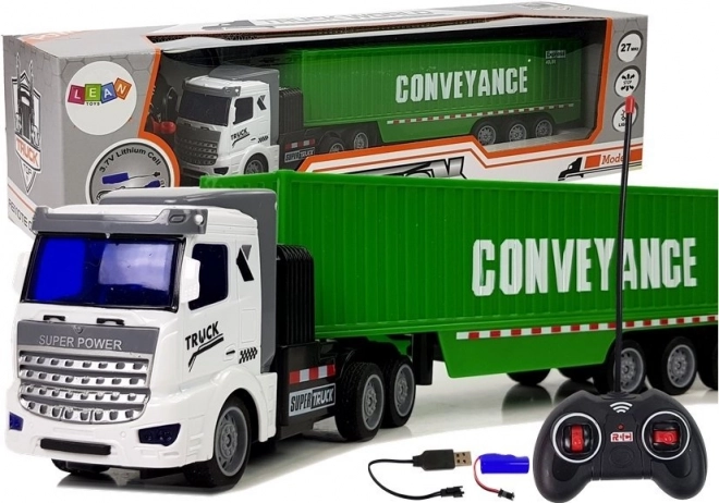 remote controlled delivery truck green