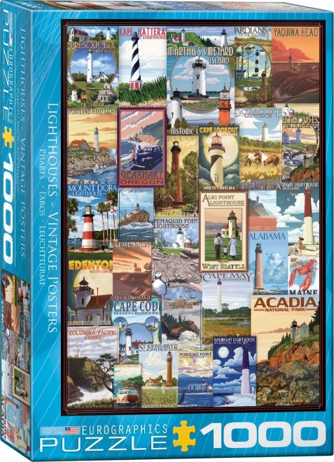 Eurographics Puzzle Vintage Lighthouse Posters 1000 Pieces