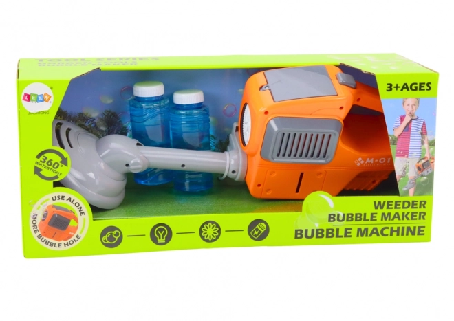 Bubble Mower with Two Bubble Solutions Orange