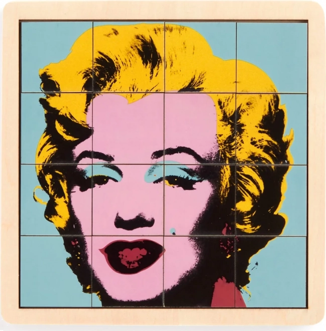 Galison sliding wooden puzzle Andy Warhol: Marilyn