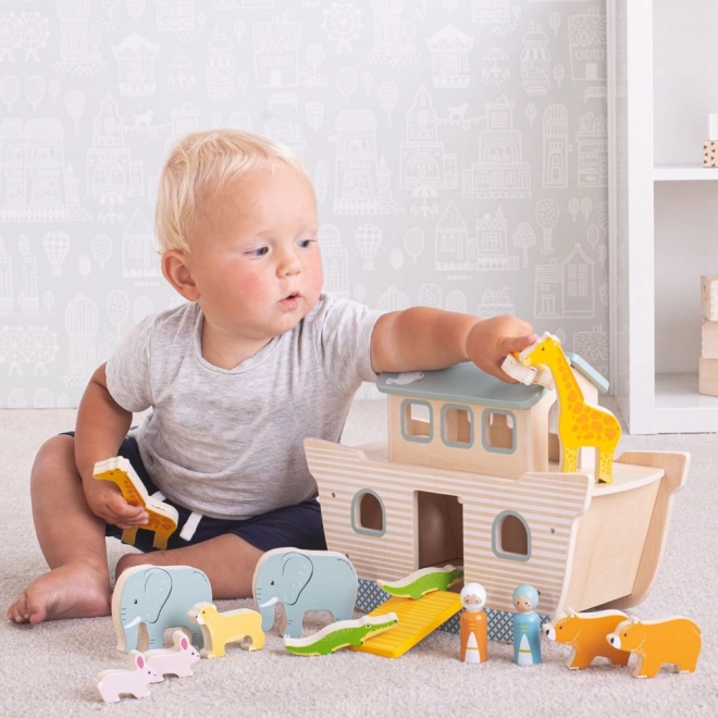 Wooden Noah's Ark Toy Set