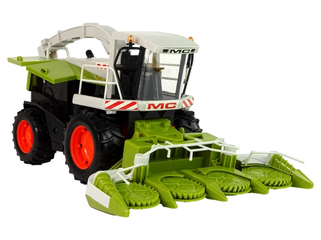 Large Green Harvester with Movable Parts