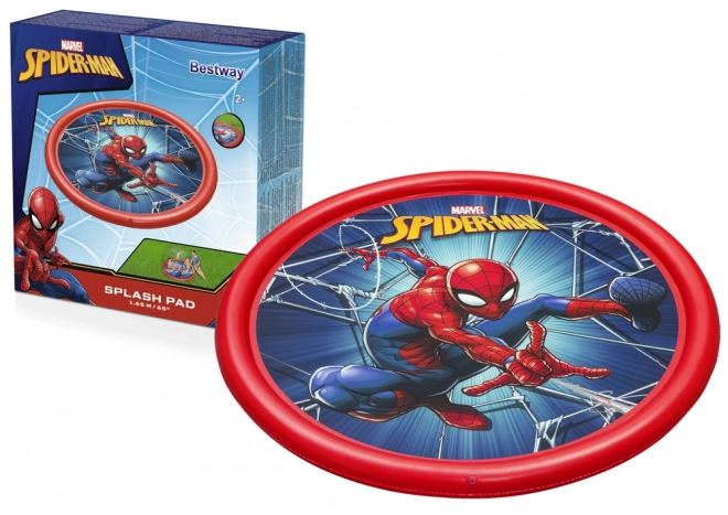 Inflatable Splash Mat with Fountain featuring Spider-Man