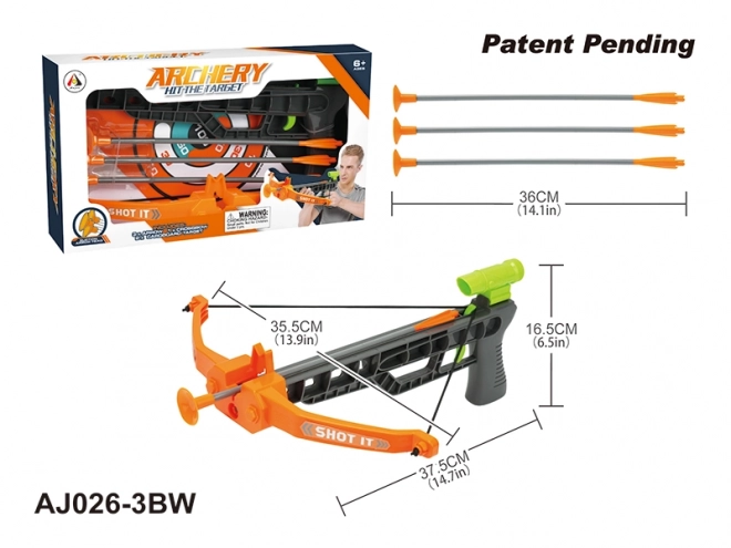 Crossbow with Target Toy Set for Kids 6+