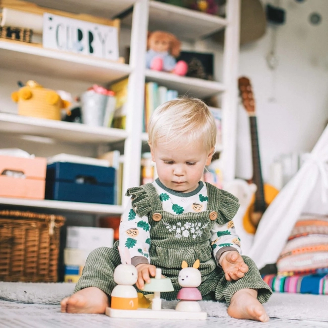 Bigjigs Stacking Toy - Fox and Rabbit