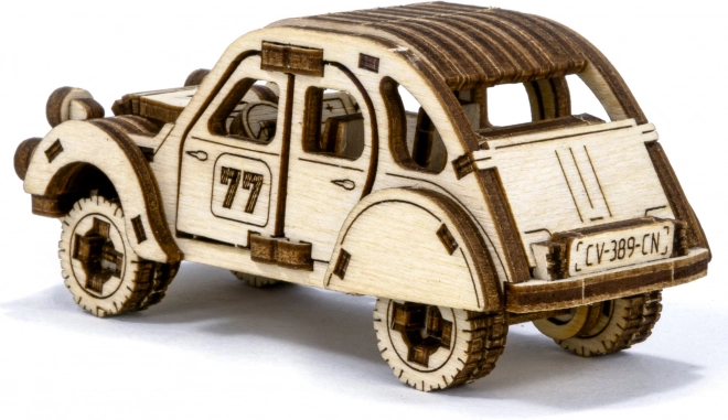 Wooden 3D Rally Car Model