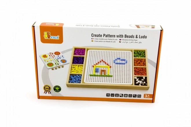 Wooden Mosaic and Game Set