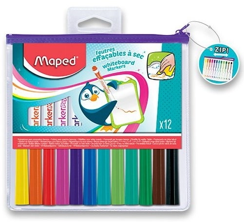 Maped Whiteboard Markers Fun Colors 12 Pack