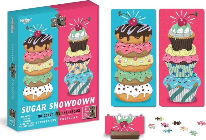 Ridley's Games Puzzle Duel Sweet Showdown: Donut vs Cupcake 2x70 Pieces