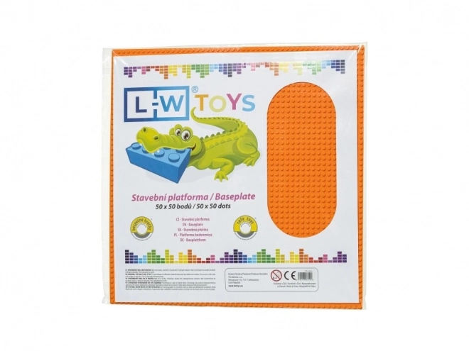 Large Building Base Plate 50x50 Dots Orange