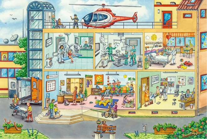 Children's Hospital Puzzle with Stethoscope