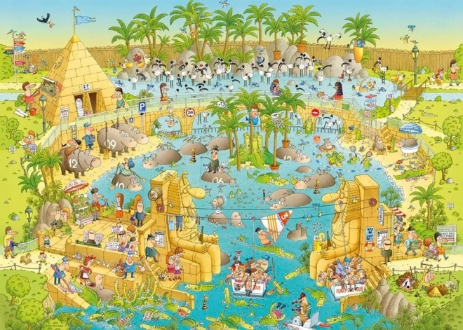 Heye Puzzle Funky Zoo: Nile Exhibit 1000 Pieces