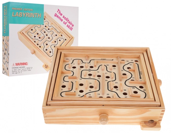 Wooden Dexterity Maze Game