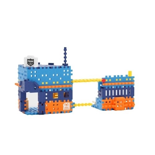 Construction Blocks Waffle Mini Police Station