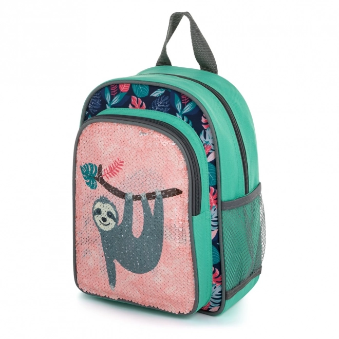 Kids Preschool Backpack with Sloth Sequins