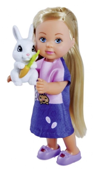 Steffi and Evi Doll with Rabbit Family