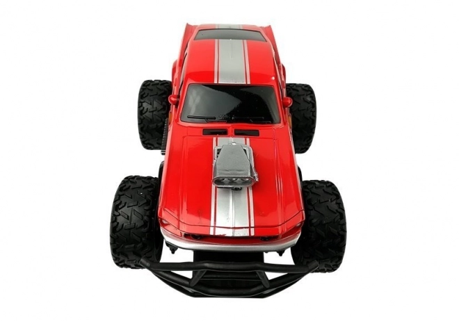 Remote Control Off-Road Car with High Red Wheels