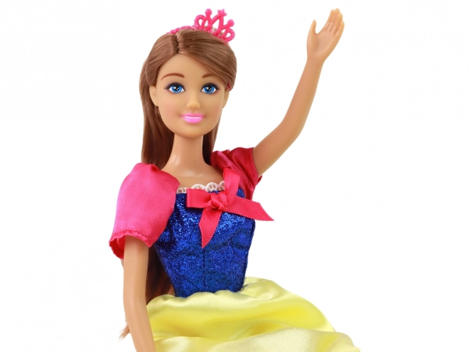 Princess Doll With Dark Hair And Yellow Dress