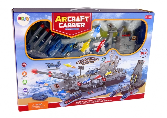 Aircraft Carrier Military Base with Light and Sound Effects