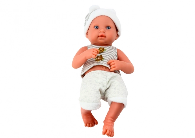 Baby Doll with White and Gray Outfit