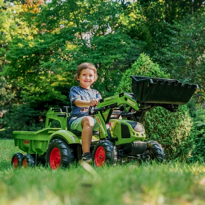 Pedal Tractor Claas Arion 430 green with front and rear scoop