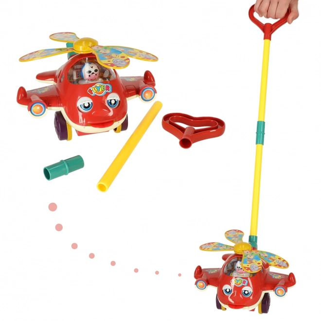 Push Along Toy Airplane Helicopter with Sound