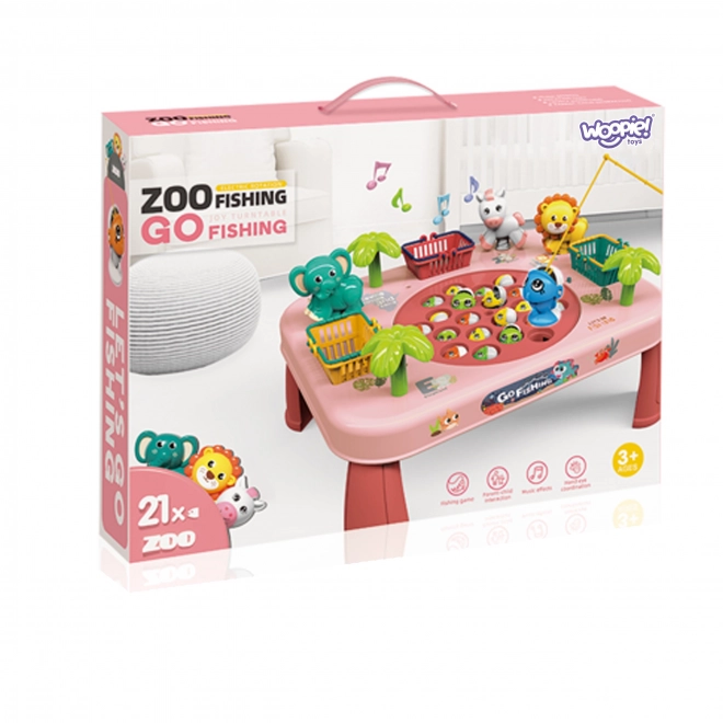 Interactive Fishing Game Table Pink