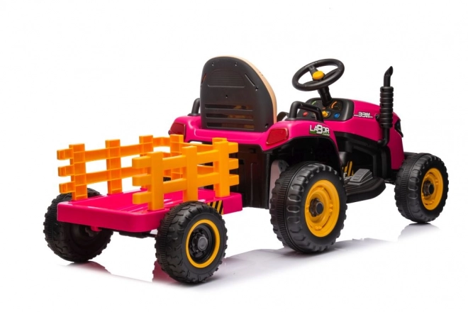 Battery Operated Pink Tractor