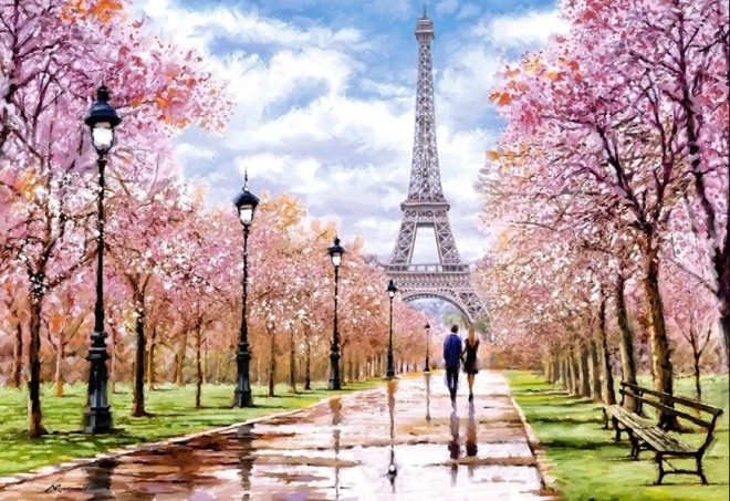 Romantic Walk In Paris Puzzle